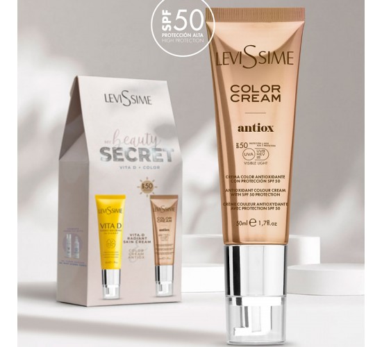 crema facial con color