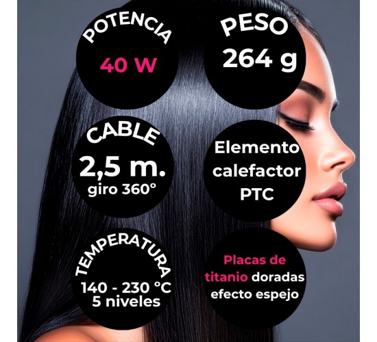 plancha de pelo curvada