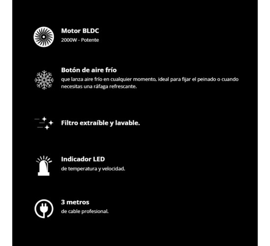 características del corioliss mistral en tarjeta informativa