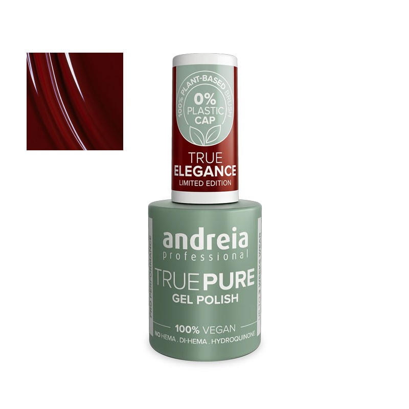 esmalte semipermanente vegano andreia true pure sin hema te4 marrón rojizo
