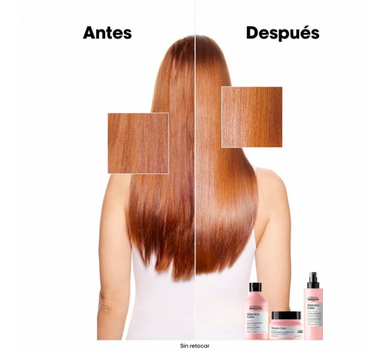 Cabello teñido protegido y nutrido
