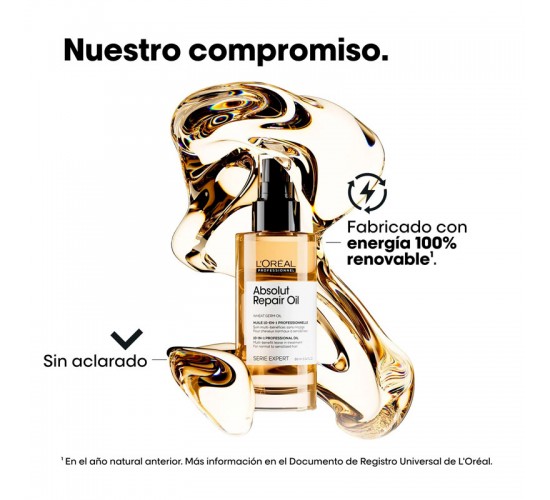 Cabello nutrido, brillante y protegido con aceite