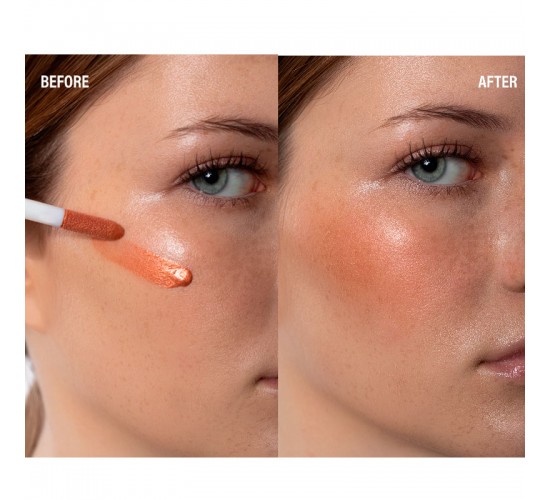 iluminador peach glow ligero efecto saludable