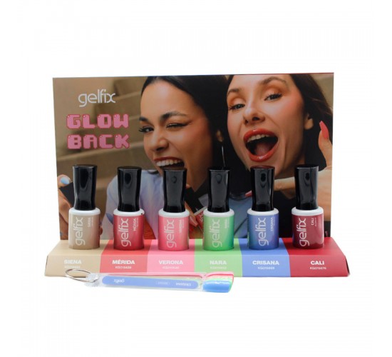 Pack esmaltes semipermanentes colección glow back gelfix