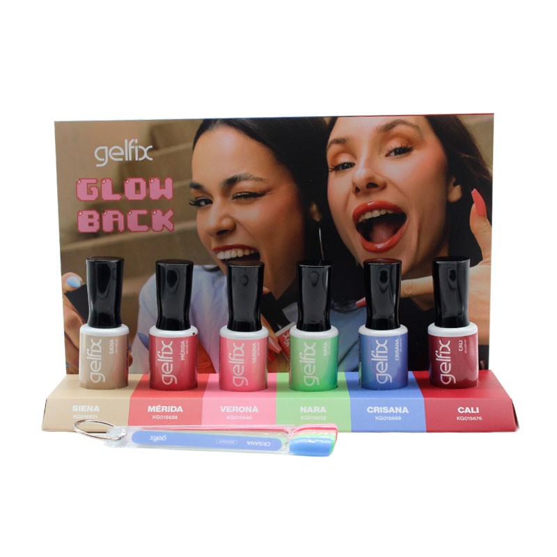 Pack esmaltes semipermanentes colección glow back gelfix